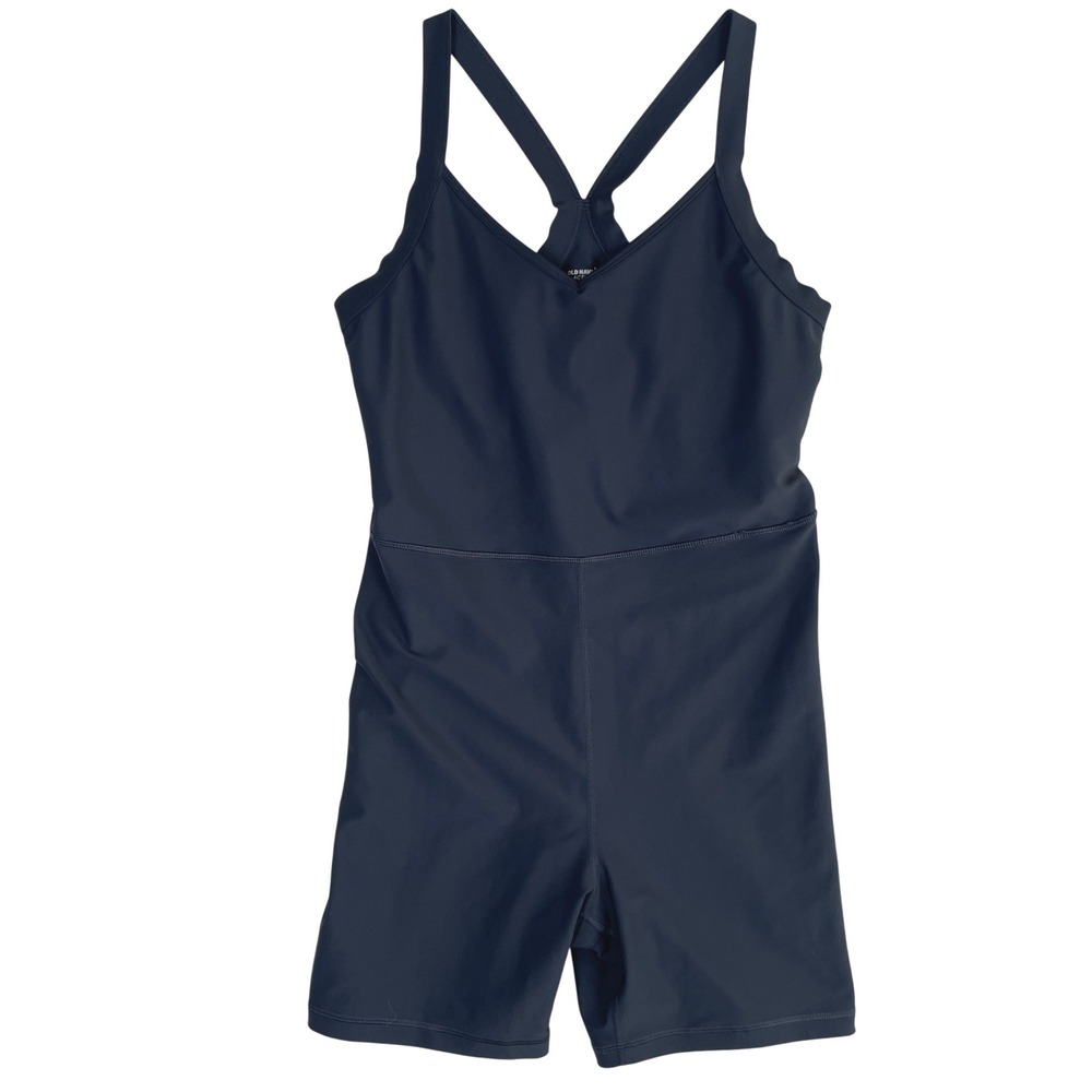 Old Navy Active Powersoft Jumpsuit Romper Blue Sleeveless Athletic One Piece L